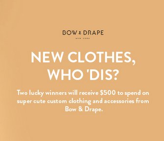 Double Bow & Drape Giveaway