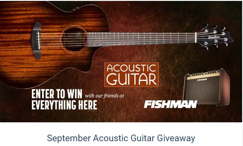 Breedlove Guitar & Gear Giveaway - Win A Breedlove Acoustic Guitar, A Mini Acoustic Guitar Amplifier & More