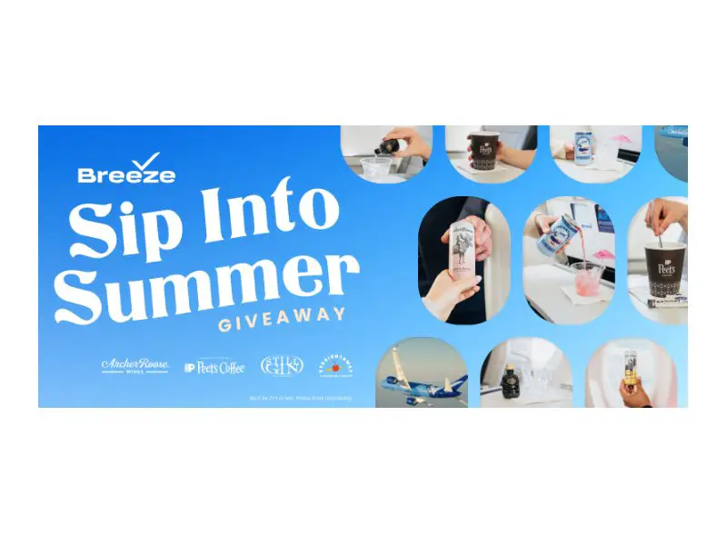 Breeze Airways Sip Into Summer Giveaway - Win Breeze Roundtrip Tickets, Gift Cards & More