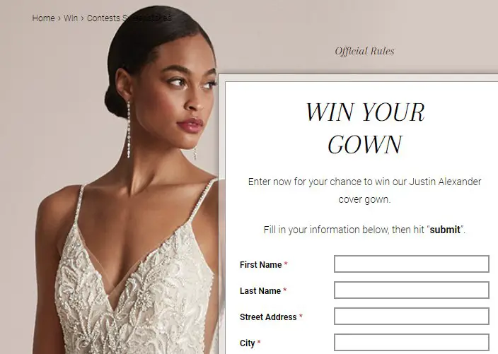 Bride Guide July/August 2023 Justin Alexander Cover Gown Sweepstakes - Win A $2,500 Dress