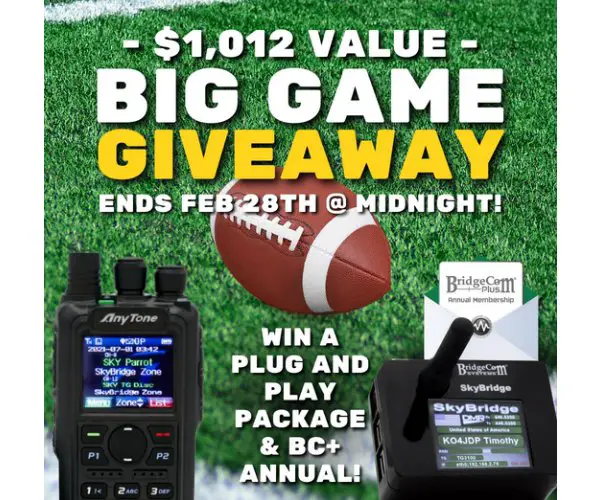 BridgeCom Systems Big Game Giveaway - Win a Plug and Play DMR System & More