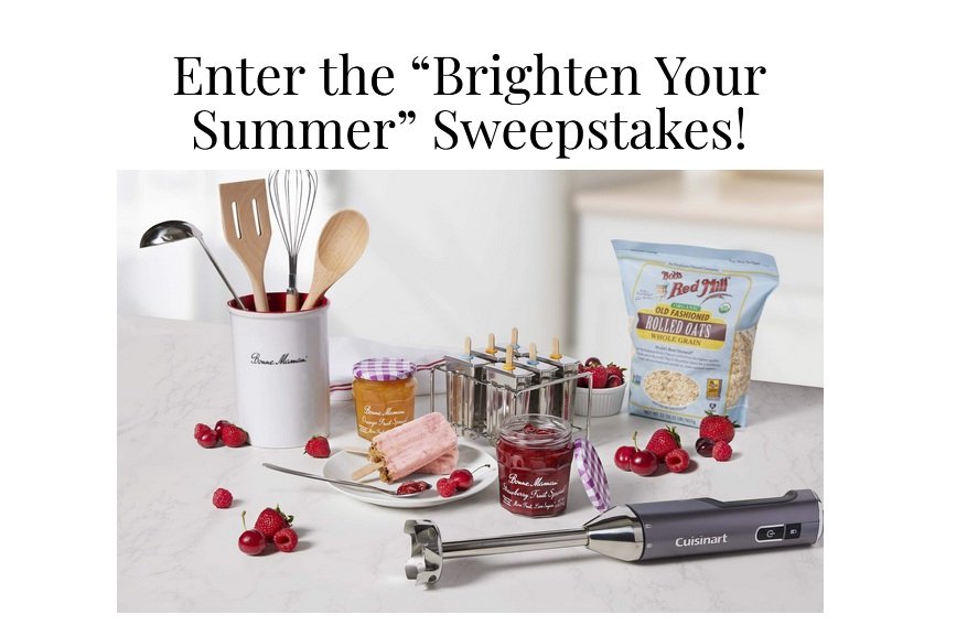 “Brighten Your Summer” Sweepstakes - Win Kitchen Utensils and More from Bonne Maman