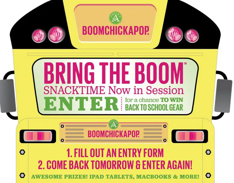 BRING THE BOOM SNACKTIME SWEEPSTAKES!