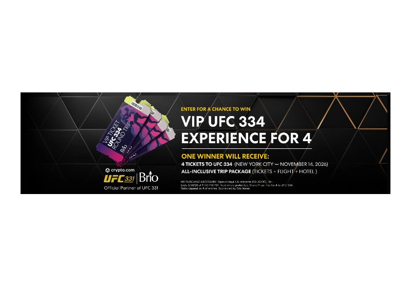 Brio Water UFC Giveaway - Win A Trip For Four To UFC 334