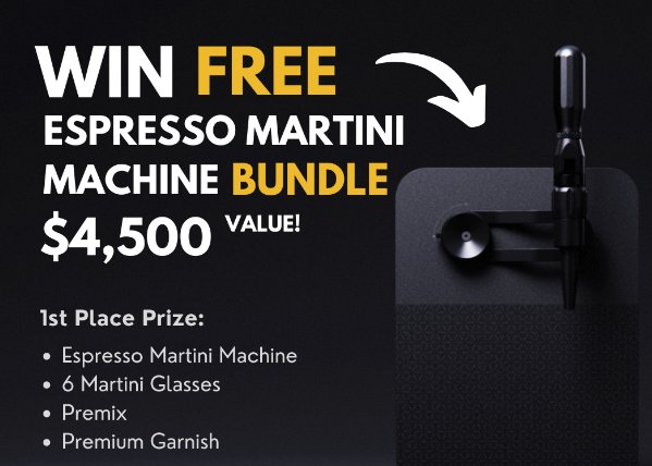 Brood Espresso Martini Machine Sweepstakes - Win A $4,500 Espresso Machine Bundle