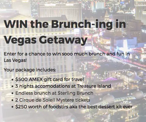 Brunch-Ing In Vegas Getaway Sweepstakes