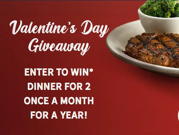Bubba’s 33 Valentine’s Day Dinner For Two Sweepstakes - Win Free Dinner For 2 For A Year