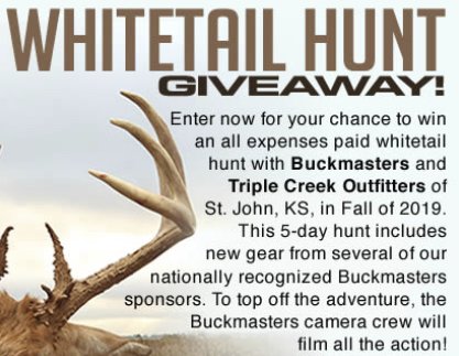 Buckmasters Kansas Whitetail Hunt Giveaway