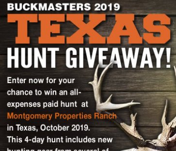 Buckmasters Texas Hunt Giveaway