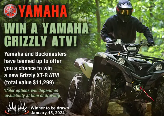 Buckmasters Yamaha Grizzly ATV Giveaway – Win A Grizzly XT-R ATV Worth $11,299