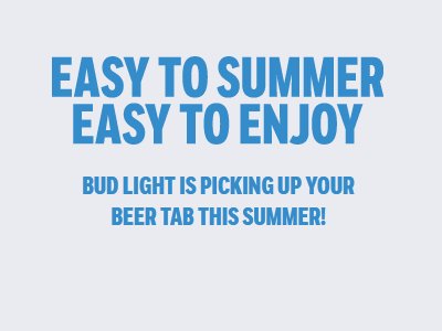 Bud Light Easy To Summer, Easy To Enjoy - Win A $100 Gift Card (1,500 Winners)