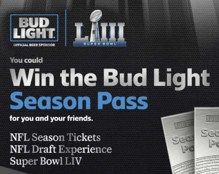 Bud Light Season Pass and Bud Light Super Ticket Sweepstakes