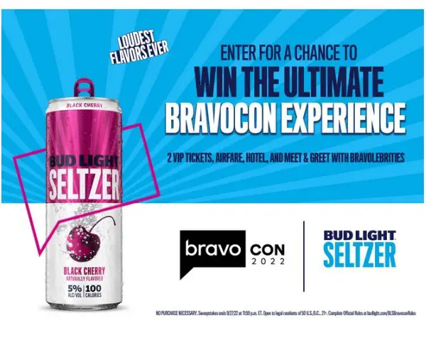 Bud Light Seltzer x Bravocon Ultimate Experience Sweepstakes - Win Two VIP Tickets to Bravocon and More
