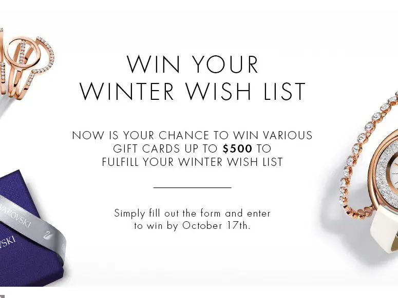 Build Your Wishlist Sweepstakes!