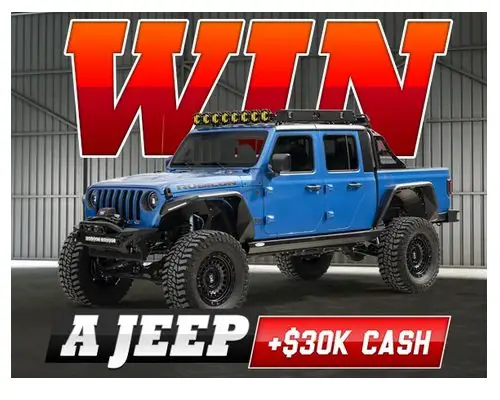 Built USA Jeep & Cash Giveaway - Win a Jeep Gladiator & $30,000 Cash