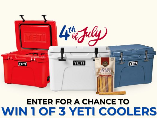 Bully Bunches Yeti Cooler Sweepstakes - Win a 35L Yeti Cooler + a $50 Bully Bunches Gift Card (3 Winners)