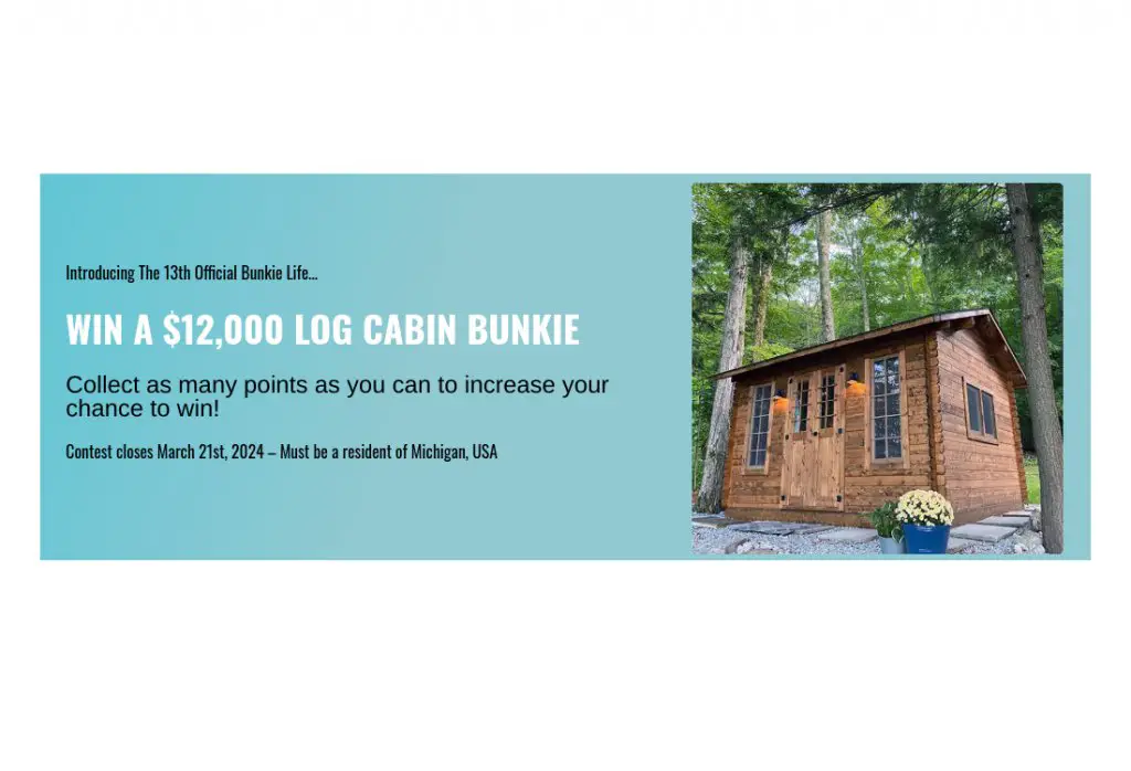 Bunkie Life Michigan Contest - Win A Bunkie Cabin Kit (MI Only)
