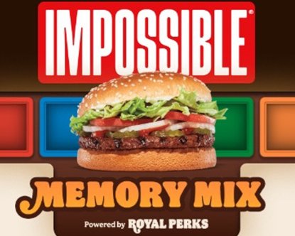 Burger King Impossible Whopper Memory Mix Instant Win Game