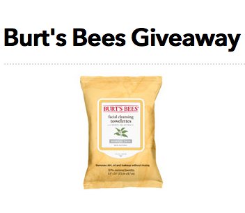 Burts Bees Giveaway