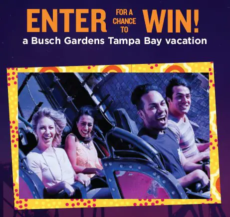 Busch Gardens Instant Win Sweepstakes