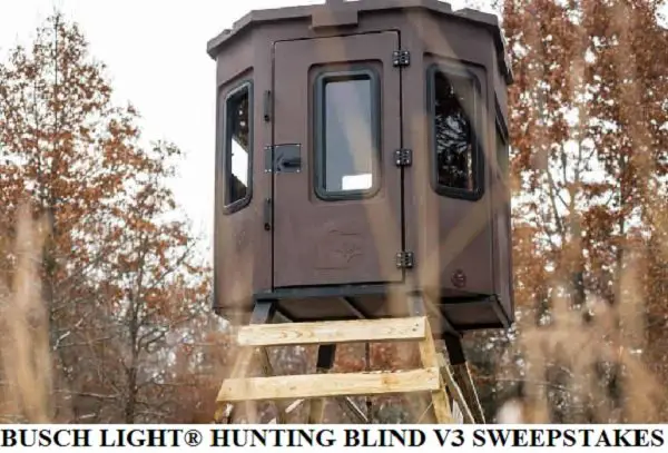 Busch Light Hunting Blind V3 Sweepstakes - Win A Grizzly Hunting Blind Worth $4,000