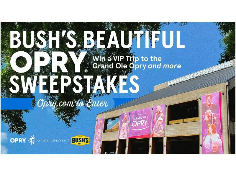Bush's Beautiful Opry Sweepstakes - Win A Trip For 2 To Nashville For An Opry Event