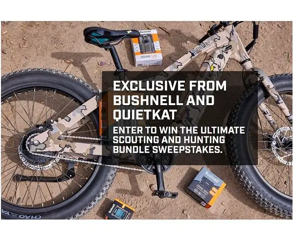 Bushnell & Quietkat Ultimate Scouting & Hunting Bundle Sweepstakes - Win An eBike & Outdoor Gear