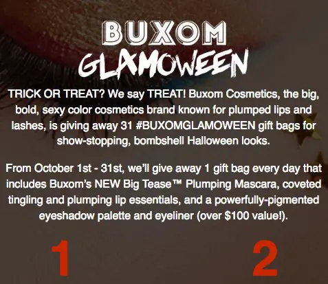 Buxom Cosmetics Glamoween Giveaway