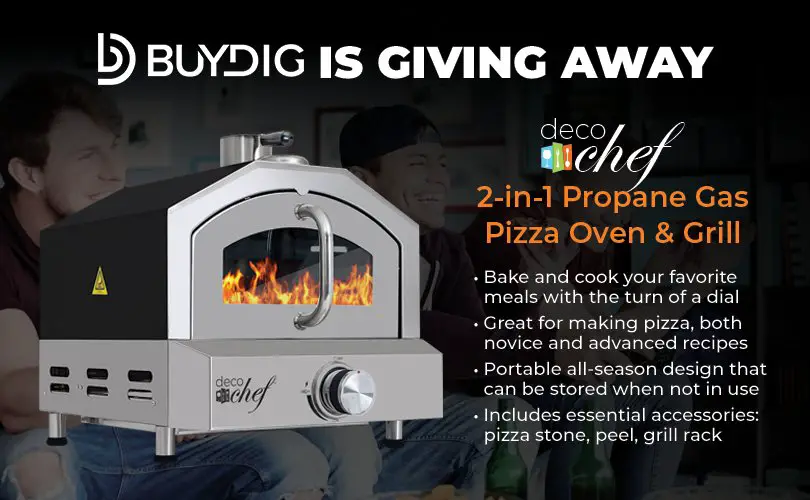 BuyDig DecoChef Pizza Oven Sweepstakes – Win A 2-in-1 Propane Gas Pizza Oven & Grill