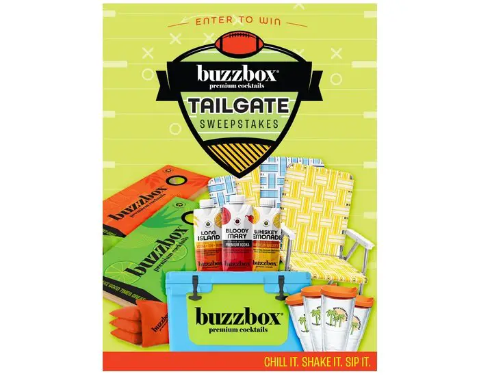 buzzbox Tailgate Sweepstakes - Win Merchandise, Cooler, Tumbler, Folding Chairs and More
