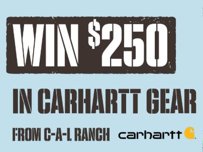 C-A-L Ranch $250 in Carhartt Giveaway - Win $250 in Carhartt gear