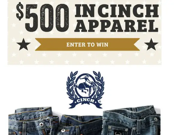 C-A-L Ranch Cinch Apparel Giveaway - Win $500 in Cinch Apparel