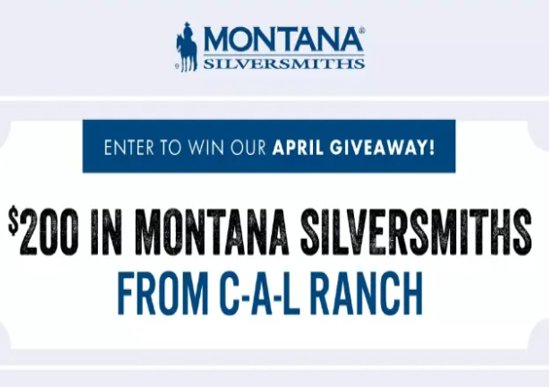 C-A-L Ranch Montana Silversmiths Sweepstakes - Win $200 In Montana Silversmiths Jewelry