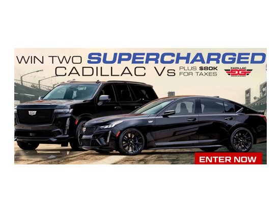 Cadillac Dream Car Giveaway 2024 - Win A 2024 Cadillac CT5-V Blackwing, Escalade V-Series + $80,000 Cash