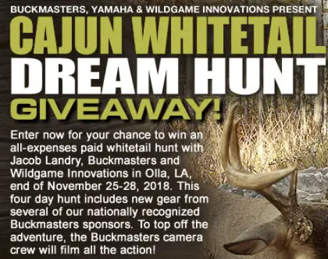 Cajun Whitetail Dream Hunt Giveaway