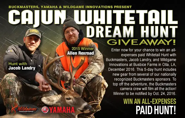 Cajun Whitetail Dream Hunt Giveaway!