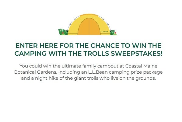 Camping with the Trolls Sweepstakes - Win a Camping Trip with Friends and More