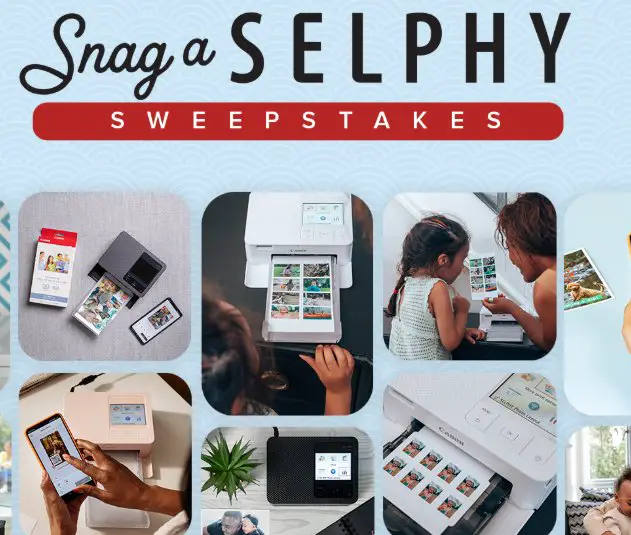Canon Snag a Selphy Sweepstakes - Win a Wireless Photo Printer