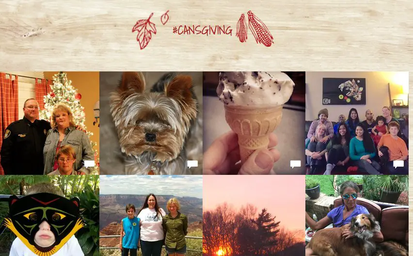 #cansgiving Sweepstakes - 10 Visa Gift Cards!