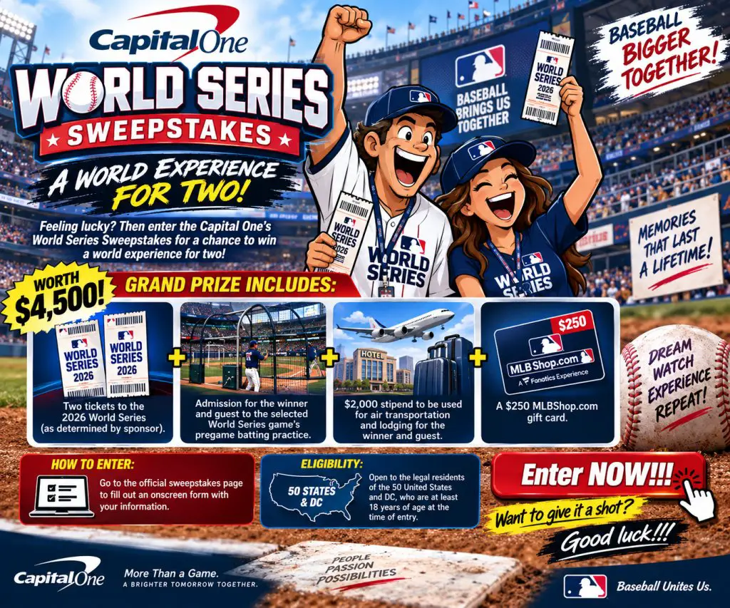 Capital One's World Series Sweepstakes – Win A World Series Experience For 2