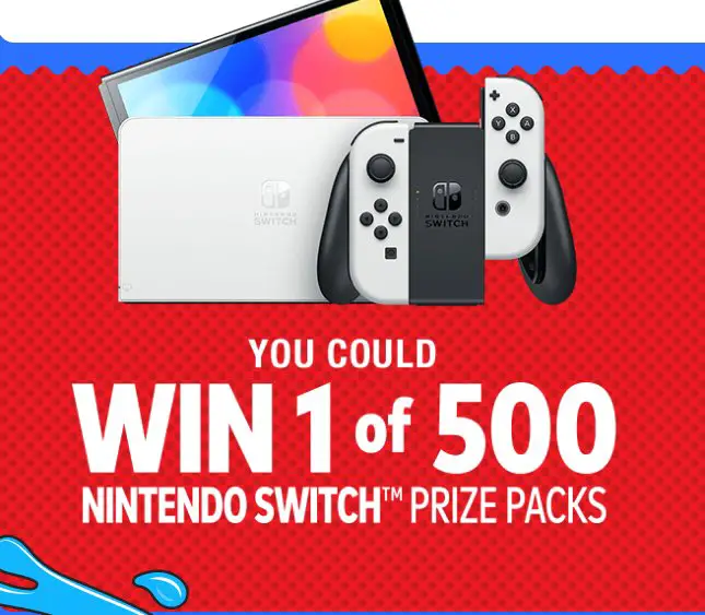 Capri Sun & Nintendo Switch Sweepstakes - Win A Nintendo Switch OLED Model System + Game Download Code (500 Winners)
