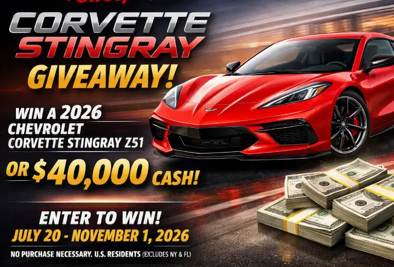 Car Pro Sweeps Corvette Giveaway - Win A 2026 Chevrolet Corvette Stingray Coupe or $40,000 Cash