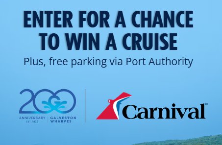 Carnival Port of Galveston Bicentennial Sweepstakes - Win a $2,000 Cruise