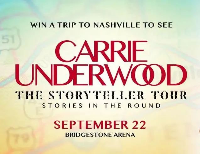 Can You Carry A Tune in Carrie Underwood's Tour of Nashville $1,700 Sweepstakes?