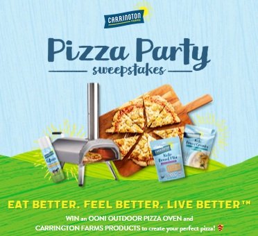Carrington Pizza Party Sweepstakes 2022 - Win an Outdoor Pizza Oven!