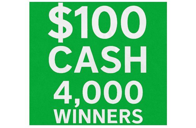 Cash App January Savings Sweepstakes - Win $100 Cash (4,000 Winners)