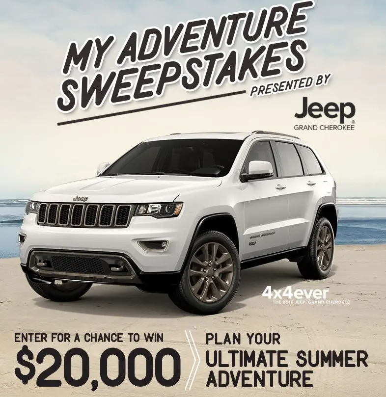 CASH, YES! CASH in the My Adventure $20,000 Sweepstakes!