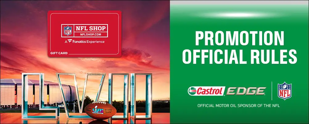 Castrol $500 NFLShop.com Gift Card Giveaway