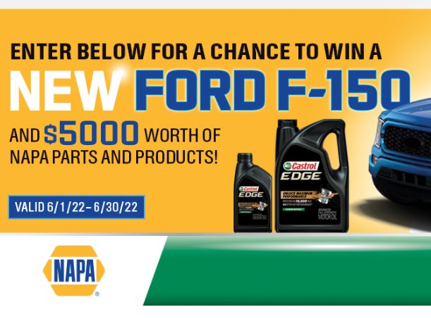 Castrol Ford F-150 Truck Giveaway - Win A 2022 Ford F-150