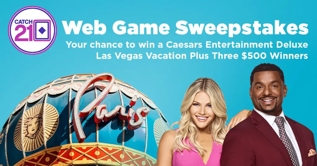 Catch 21 Web Game Sweepstakes